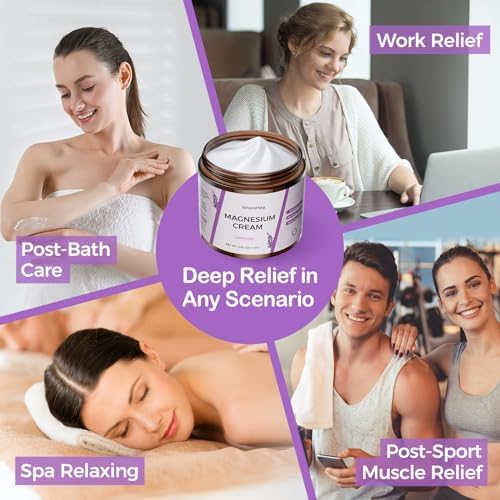 Topical Magnesium Lotion&Spray for Leg Cramps and Sleep,Nighttime Magnesium Cream for Pain,Muscle Relaxation,Calm,Deep Hydration for Body & Skin Care - Natural and Safe for Kids