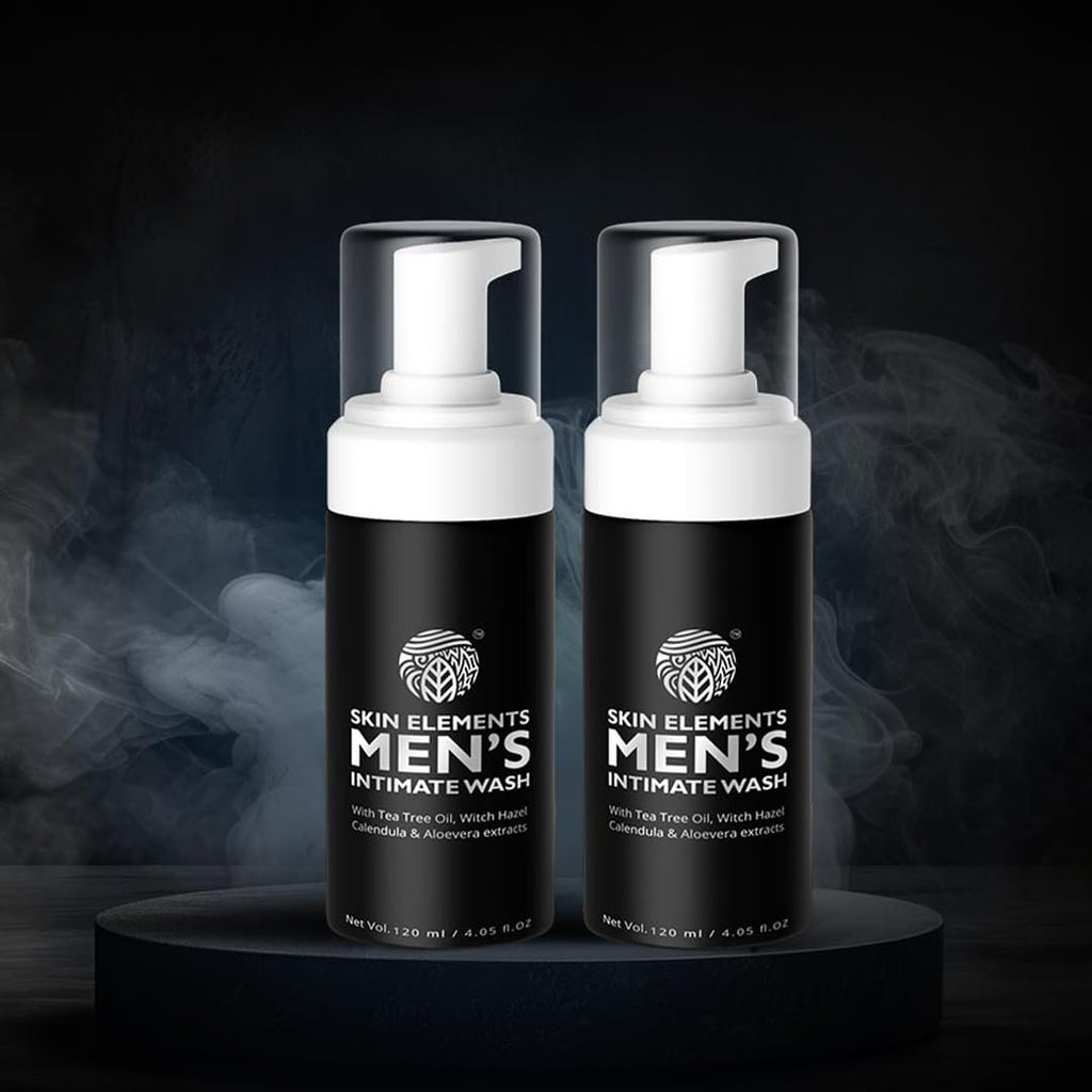 Skin Elements Intimate Wash for Men with Tea Tree Oil (Combo) | pH Balanced Foaming Hygiene Wash | Control Bad Odor & Unwanted Sweat | Refreshes Intimate Area | 240 ml | Pack of 2