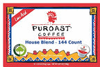 Puroast Low Acid Coffee| House Blend Single Serve Pods | Medium Roast | High Antioxidants & High pH |No Bitter Aftertaste | Reduced Heartburn & GERD Friendly | 144Count - Compatible with Keurig Brewer
