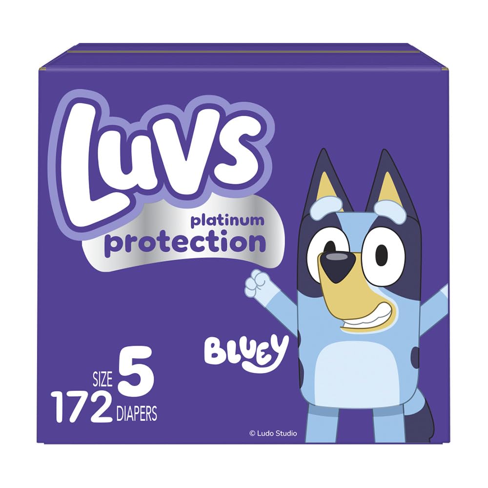 Luvs Platinum Protection Baby Diapers, Size S5 (20-37 lb), 172 Count