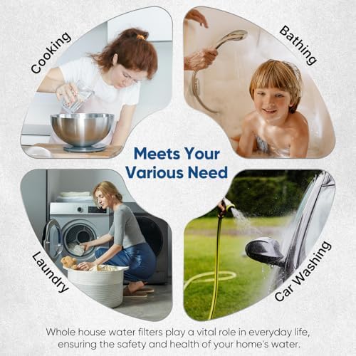 PUREPLUS Coconut Shell Water Filter Cartridge | Activated Carbon Block CTO | Universal Whole House 5 Micron 10 inch Cartridge | Compatible with WFHDC8001, CB-BB-10, EPM, EP-BB, 3Pack