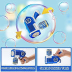 EagleStone 2 Bubble Guns Machine for Kids,8 Hole Light Up Bubble Maker with 4 Refill Solution and 10 Bubble Concentrate for Toddlers,Party Favors Birthday Fun Gifts for Girl Boy Outdoor Toy