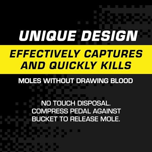 Tomcat Mole Trap, Innovative and Effective Mole Remover Trap Kills Without Drawing Blood, Reusable and Hands-Free, 1 Trap