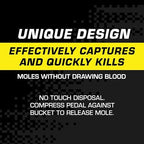 Tomcat Mole Trap, Innovative and Effective Mole Remover Trap Kills Without Drawing Blood, Reusable and Hands-Free, 1 Trap
