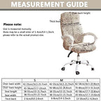 Relief Sculpture Office Chair Slipcovers for Rotating Office Computer Chair Cover with Zipper Universal Office Chair Cover Stretchable for Dogs -Light Gray-Large