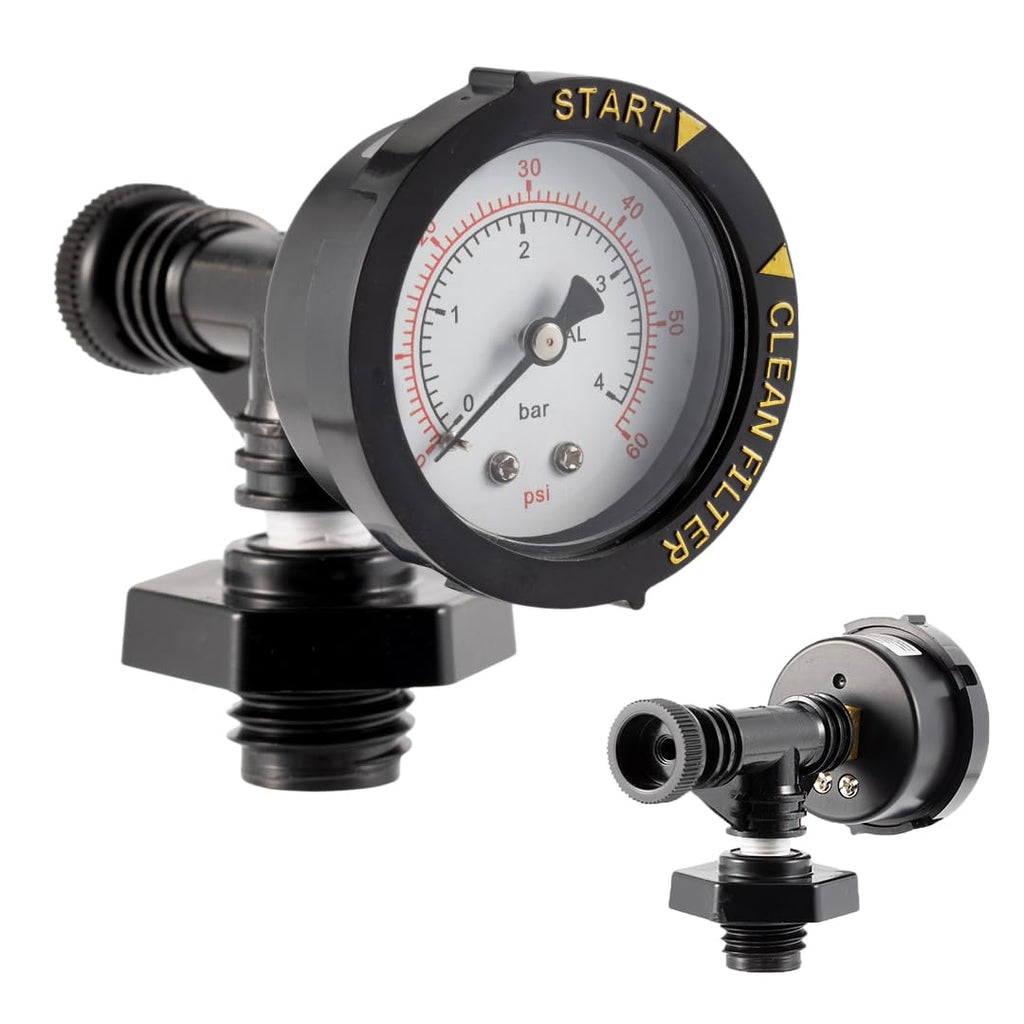Replacement 24850-0105 Air Relief Valve & Pressure Gauge Assembly for Sta-Rite System 3 Pool & Spa Cartridge Filters - Durable Brass Valve & Dial Gauge for SM, SD, SS Series Models - 1 Year Warranty
