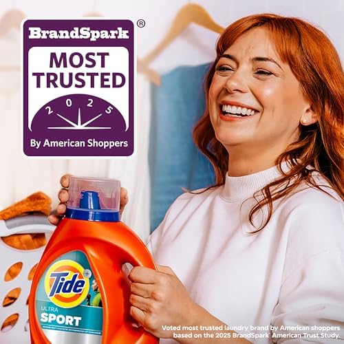 Tide Plus Febreze Sport Odor Defense HE Turbo Clean Liquid Laundry Detergent, 84 fl oz, 54 loads