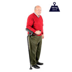 KMINA Adjustable Forearm Crutch for Adults (x1 Unit, Right Handed), Ergonomic Non-Slip Handles with Elbow Support, Patented, PRO Model, Made in Europe