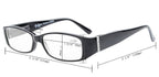 CessBlu Computer Glasses with Crystals for Women Reading Blue Light Filter Eyeglasses(Black) without Strength