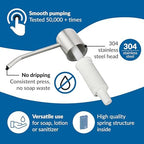 Soap Dispenser for Kitchen Sink(Brushed Nickel),Stainless Steel Countertop Dish Soap Dispenser Pump with 47 '' Extension Tube kit