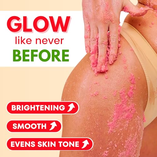 Bikini Area Exfoliator, 2% Kojic Acid Vitamin C & 7% AHA/BHA Even Skin Tone & Ingrown Hair - Underarm Scrub - Radian, Smoothe & Soften Body Scrub