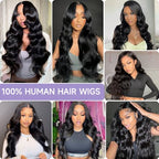 Body Wave Lace Front Wigs Human Hair Pre Plucked With Bleached Knots 200 Density HD Lace Frontal Human Hair Wig 13x6 Transparent Lace Front Wigs Human Hair With Baby Hair 28 Inch