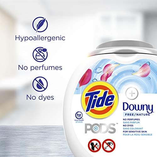 Tide Pods +downy Free, Liquid Laundry Detergent Pacs, 73 Count