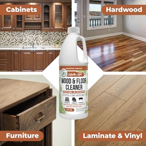 Mighty Mint Wood & Floor Cleaner Concentrate, Non-Toxic, Cleaning Soap for Hardwood and Floors, Natural Mint Scent, 32oz