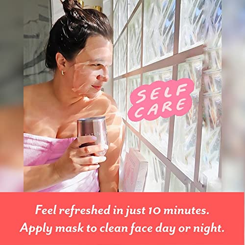 Patchology Serve Chilled Rosé Facial Sheet Mask - Hydrating & Soothing Face Mask with Hyaluronic Acid for Glowing Skin, Rosé Scented Skin Care Treatment, Self-Care Spa Experience at Home - 2 Pairs