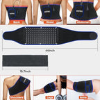 Red Light Therapy Belt for Body: Infrared Heating Vibration Massage Wrap Pad for Waist, Shoulder, Belly Pain Relief, Portable Relaxation Device for Home, Women & Men (Blue Black)