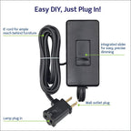Leviton Table Top Plug in Lamp Dimmer for Dimmable LED, Halogen and Incandescent Bulbs, TBL03-10E, Black