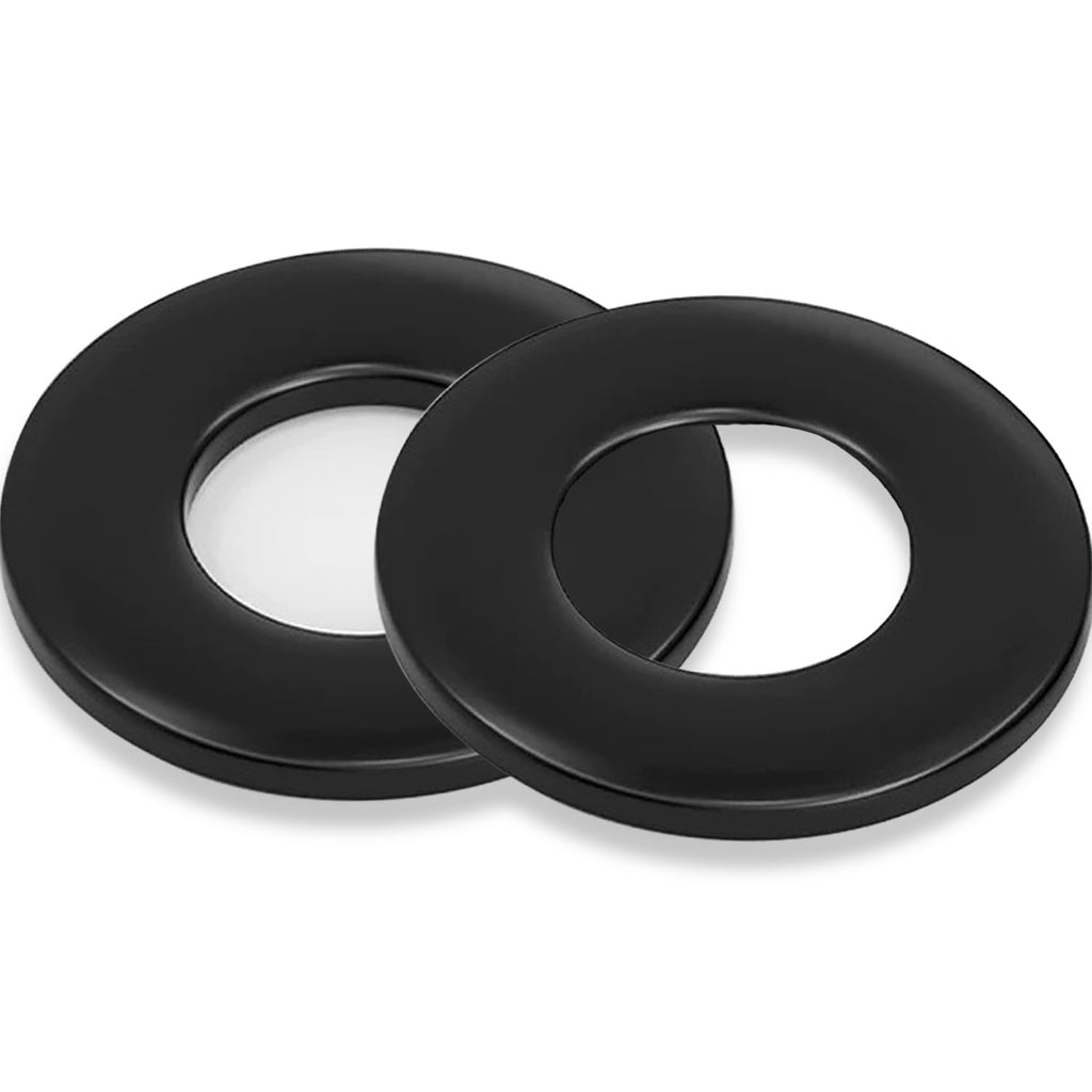 LUPANTER 1/4" Black Flat Washers 50 Pack Made of 18-8 (304) Stainless Steel Metal Washers for Screws