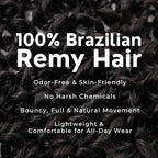 SIYUSI Water Wave Clip In Extensions, Luxurious Thickness, Premium Brazilian Remy Hair Clip Ins, Invisible & Scalp-Friendly, Natural Black Color, 4.23oz, 7Pcs (18 Inch)