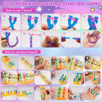 UUEMB 10000+ Rubber Band Bracelet Kit, Colorful Loom Bracelet Making Kit with Storage Box, DIY Art Craft Kit with Charms Beads for Beginners Kids Girls Boys Birthday Parties Christmas Gift