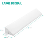 Vekkia Queen Size Bed Wedge Pillow for Headboard Gap/Mattress Wedge Gap Filler/Bed Gap Filler Fill 0-6" Gap Between Headboard and Mattress,60"x10"x6"-White