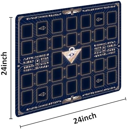 for Yugioh Playmat, 2-Player, Limited Edition Rare Dice and Free Storage Bag Master Rule Duel Field Zones, Large Card Game Mat (Building Blocks)