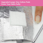 Gel Nail Polish Remover - Gel Polish Remover Wraps BTArtbox Nail Foil Wraps 200 Pcs Soak Off Gel Remover with 1 Pcs Cuticle Pusher for Removing Nail Polish at Home