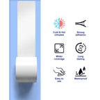 New luwang Vapor Barrier Tape,4 Inch x 180' Roll,Crawl Space Vapor Barrier, White Polyethylene Moisture Barrier Tape, Waterproof Seal & Seam Tape for Underlayment, Insulation & Plastic Liners(1Roll)