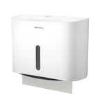 Bertreno Commercial Paper Towel Dispenser Wall Mount Paper Towel Holder Large Capacity C Fold Hand Towel Dispenser Bathroom Tissue Dispenser (White)