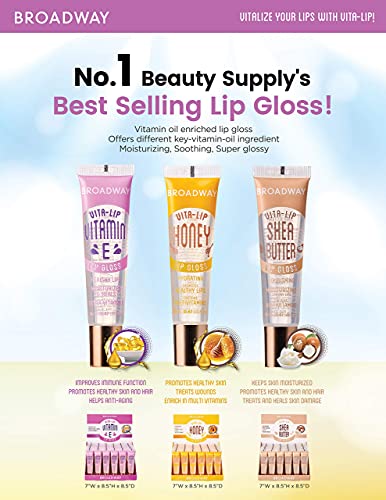Ruby Kisses Broadway Vita-Lip Clear Lip Gloss Box Display Set (Shea Butter)