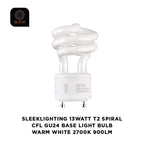 SLEEKLIGHTING GU24 13W T2 Spiral CFL Light Bulb 2700K Warm White 2-Prong