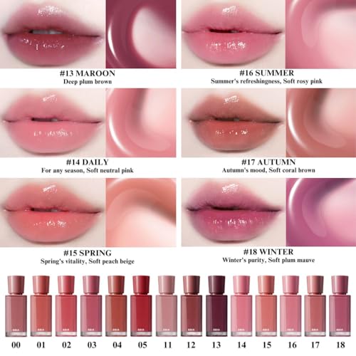 BBIA Glow Tint – Lip Plumping Volumizing Glossy & Glowy Lip Stain Naturally Moisturizing Comfortable Texture Lightweight Long-Lasting Vivid Color Non-Sticky Korean Makeup (13 MAROON, Pack of 1)
