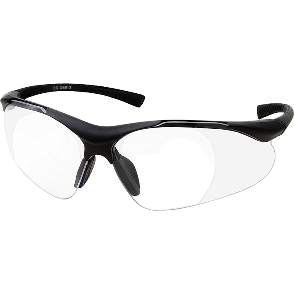 grinderPUNCH Full Lens Magnification Safety Glasses Readers ANSI Z87 Impact Resistant Diopter Magnifying Reading Glasses (+2.00 Diopter)