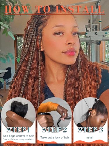 Ginger Bohemian Braiding Hair Deep Wave Bulk Hair for Braiding No Weft Hair Curls for Boho Braids Wet and Wavy Curly Bundles for Braiding Hair Extensions 2 Bundle 200g 18 Inch Water Wave, 350