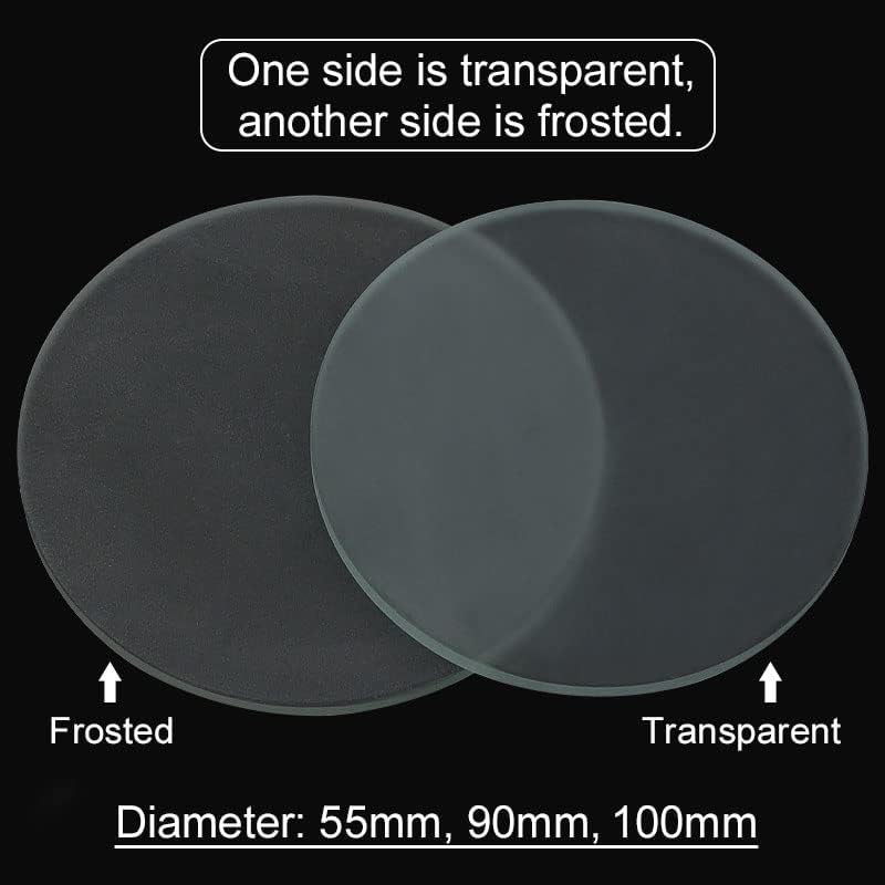 Lab Microscope Accessories Microscope Working Stage-Stereo Microscope Working Stage Translucent Board Frosted Work Board Round Specimen Plate Diameter 55mm 75mm 90mm 95mm 100m(Diameter 75mm)