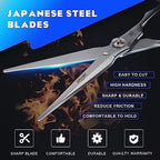 Sirabe Professional Hair Scissors Shears, 6.5" Extremely Sharp Blades, Hair Cutting Scissors Barber Kit Haircut Scissors, for Home Salon Hairdressing