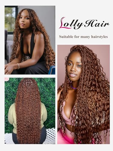 Blonde Human Braiding Hair - 1 Bundle 50g 22 Inch Deep Water Wave Bulk for Brazilian Virgin Curly Boho Braids Wet and Wavy Color 27 Honey Blonde