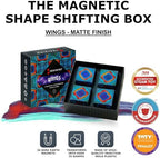 Shashibo Shape Shifting Box - Award-Winning, Patented Fidget Cube w/ 36 Rare Earth Magnets - Transforms Into Over 70 Shapes, Gift Box, Download Fun in Motion Toys Mobile App (Wings, 4 Pack)
