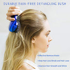 79STYLE 3pcs Detangler Brush Tangle Free Hair Brushes For Kids Knot Free No Pain Detangling Kids Hair Brush Combs For Women Curly Fine Hair (Size 7.4 Inch -Green)
