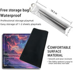 MTG Playmat with Zones Magic Card Playmat Game Mat,TCG & CCG Card Games Mat with Free Storage Bags Size 24 x 14 Inches (with Zones,Cloud3)