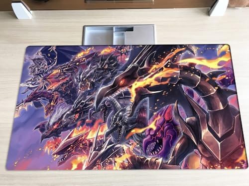 New Playmat Red-Eyes Black Dragon TCG CCG Trading Card Game Mat No Zones + Free Bag (ZD014-624-K)