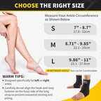 CAMBIVO Ankle Brace for Women & Men, Compression Ankle Support for Sprain & Strain, Achilles Tendonitis, Plantar Fasciitis & Recovery, Ankle Sleeve for Running, Basketball, Football, Daily Use