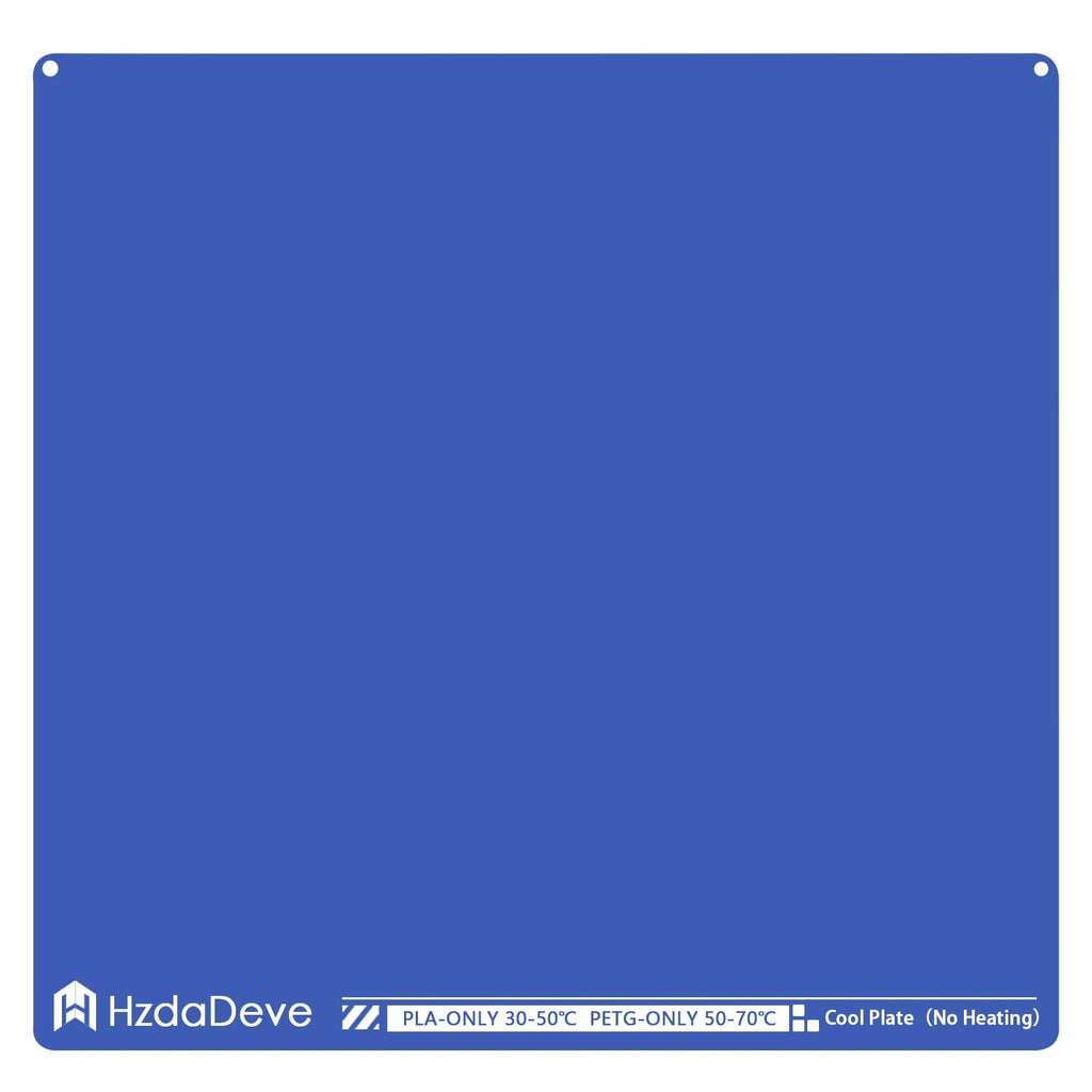 HzdaDeve Upgraded Cool Plate for X-Maker Joy Low Temperature Cold Build Plate 128X128MM Double Sided Smooth Board Sheet Bed PEI Platform for AOSEED3D Printer (No Heating/No Glue)