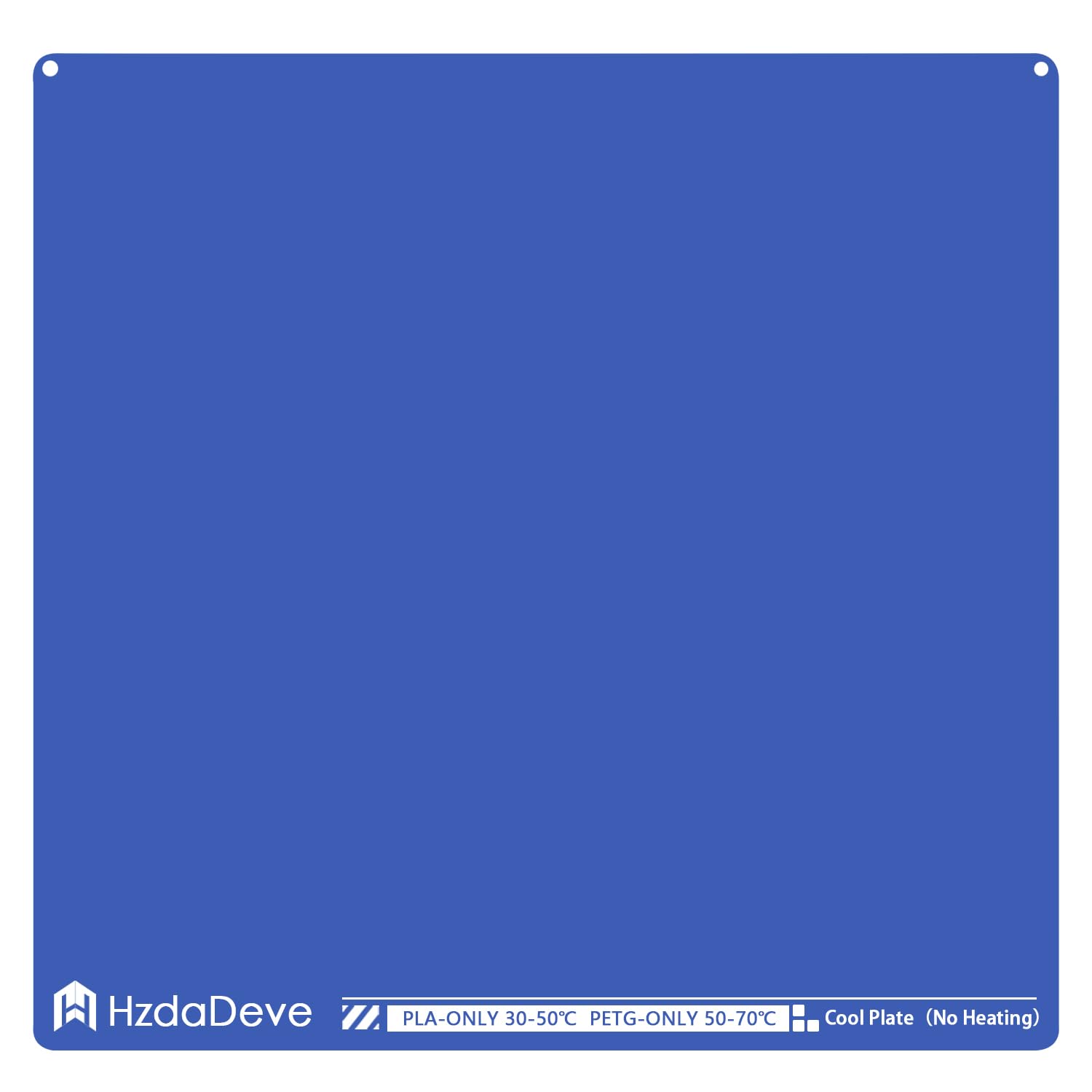 HzdaDeve Upgraded Cool Plate for X-Maker Joy Low Temperature Cold Build Plate 128X128MM Double Sided Smooth Board Sheet Bed PEI Platform for AOSEED3D Printer (No Heating/No Glue)