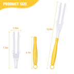 12PCS Replacement Dust Handles Stick Only Compatible with Swiffer Duster Handle Extendable Detachable Wand for Cleaning Car Blinds Furniture Electronics (12, Yellow & White)