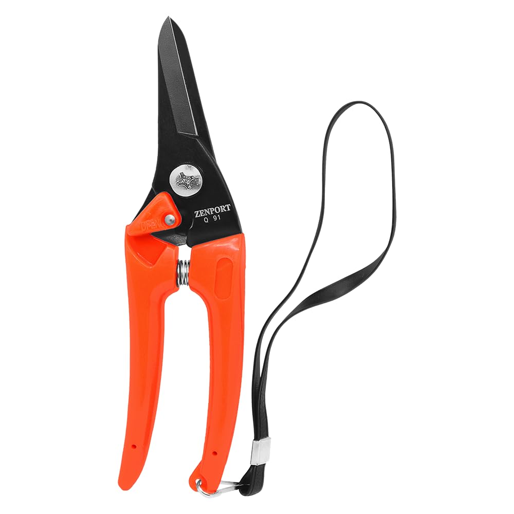 Zenport Q91 Ultra Twig and Hoof Trimming Shears, 7.25-Inch, Orange
