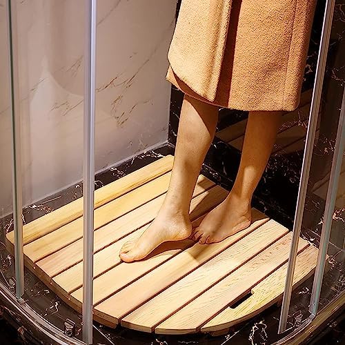 Wooden Bath Mat,Bath Mat for Luxury Shower,Non-Slip Sturdy,Water Proof Bathroom Carpet,for Indoor or Outdoor (Size : 55x100cm/22x39in)