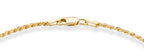 Miabella 18K Gold Plated 925 Sterling Silver Italian 2mm, 3mm Diamond-Cut Braided Rope Chain Anklet Ankle Bracelet for Women, 925 Made in Italy (width 2mm, Length 10 Inches)