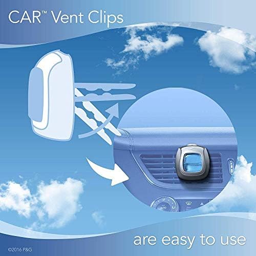 Febreze Car Air Freshener, 2 Gain Original and 2 Gain Island Fresh Scents, Odor Eliminator for Strong Odors (4 Count)