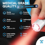 Medical Grade Infrared Red Light Therapy Device, Treat Cold Sore Canker Sore Fever Blister, Pain Relief for Lips, Mouth, Nose, Ear, Near Infrared and Blue Light Therapy Wand